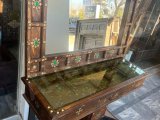 Wooden Dressing Table with Wooden Frame and Mirror