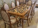 8 Seater Dining Table Set with elegant Wooden Design & Work