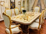 8 Seater Elegant Dinning Set with Graceful Dining Table