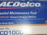 AC Delco ACD100D  Sealed Maintenance Free general purpose  New Battery