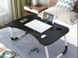 Foldable Wooden Gaming Laptop Table for Bed with Tablet Holder