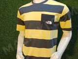 Men Cotton Printed T-shirt with Stripes and Front Pocket