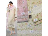 Baroque Digital Printd Swiss Lawn Chikankari Collection -TeaGreen/Pink